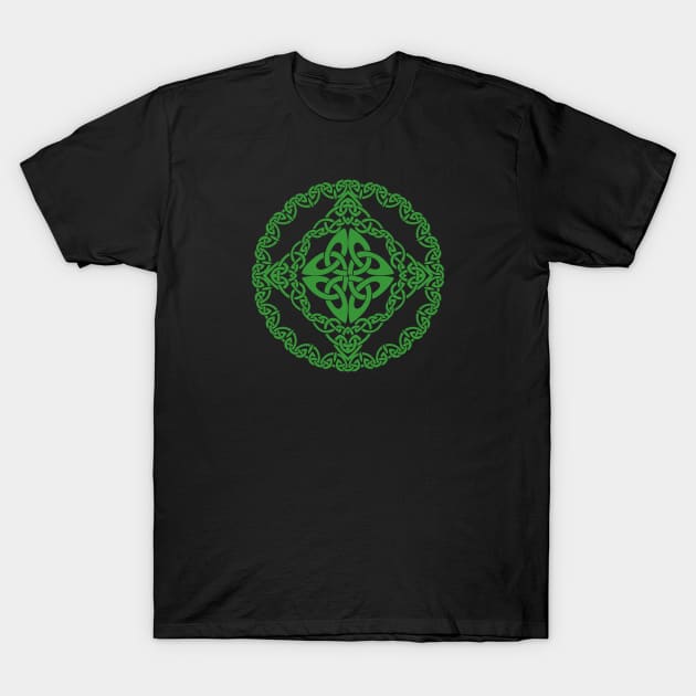 Decorative St Patricks Day Celtic Pattern T-Shirt by POD Creations